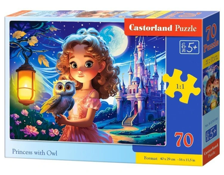 Puzzle 70 Princess with Owl CASTOR, Castorland