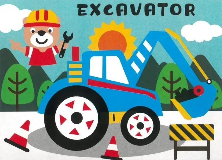 Mozaika piankowa pojazdy 8szt, Fandy