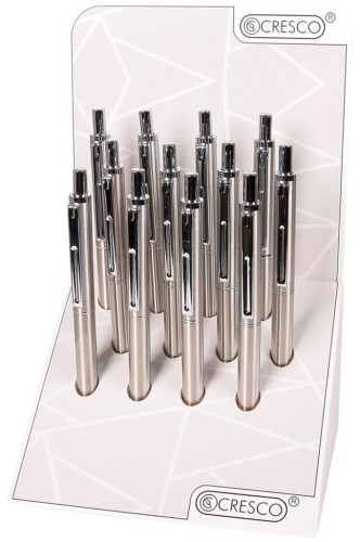 Długopis Reporter stal nierdzewna (12szt), Cresco