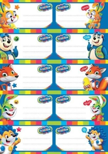 Naklejki na zeszyt A5 (20szt) BAMBINO, ST-MAJEWSKI