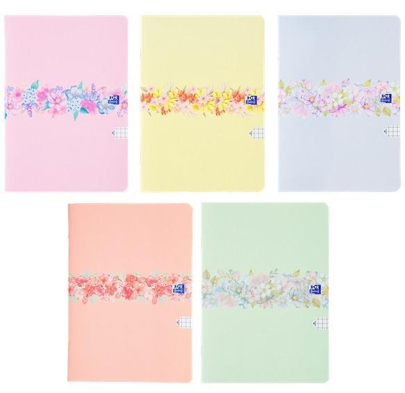 Zeszyt A4/60K kratka Floral (5szt) OXFORD, Oxford