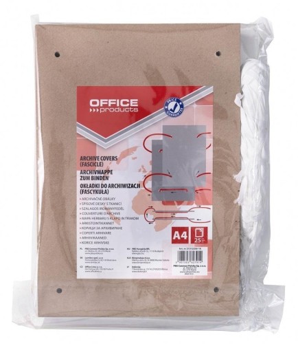 Fascykuła A4 220x320mm brązowa 25szt, Office