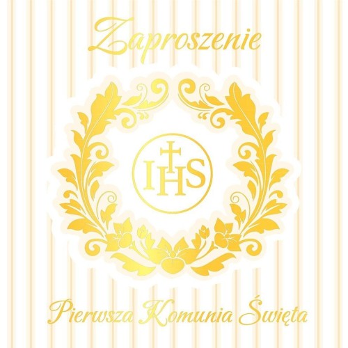 Zaproszenie KW - Komunia paski 5szt