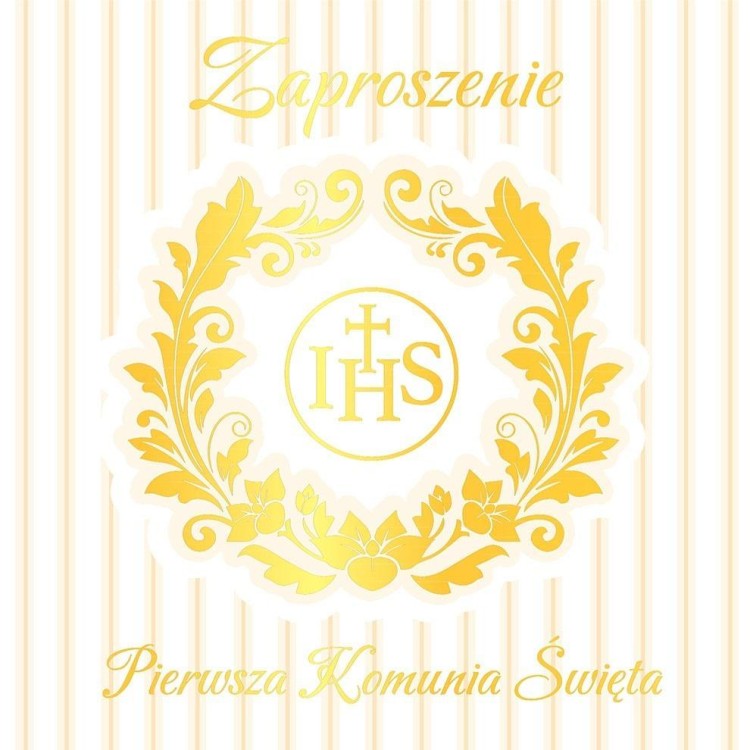Zaproszenie KW - Komunia paski 5szt