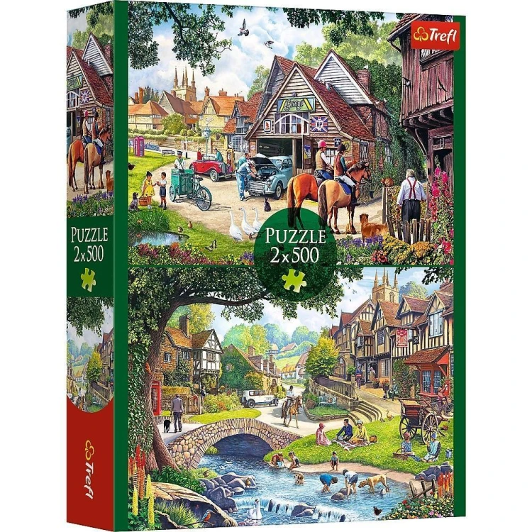 Puzzle 2x500 Sielankowe życie TREFL, Trefl