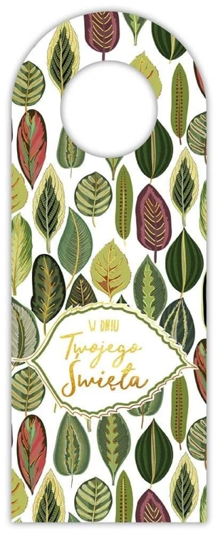 Zawieszka na butelkę - Liście w dniu Święta, Henry