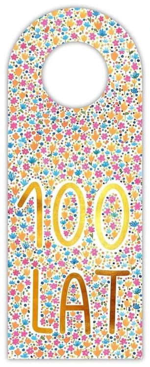 Zawieszka na butelkę - 100 lat kwiaty, Henry