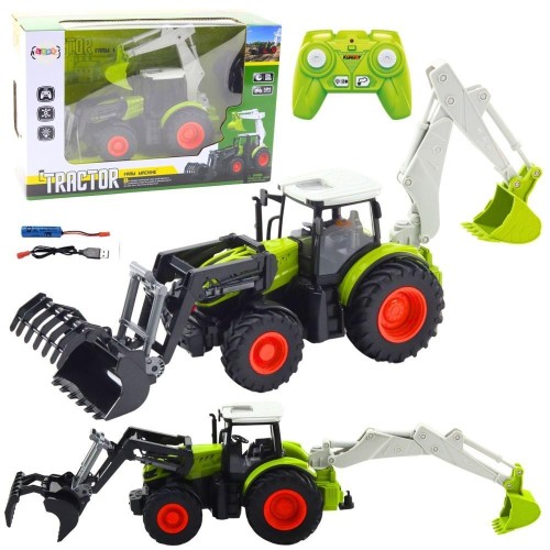 Traktor rolniczy 2w1 zdalnie sterowany, Leantoys