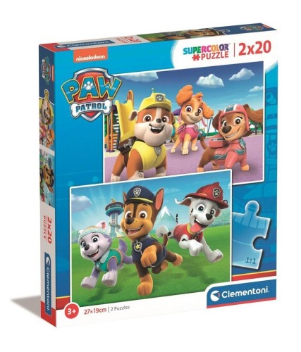 Puzzle 2x20 Super Kolor Paw Patrol, Clementoni