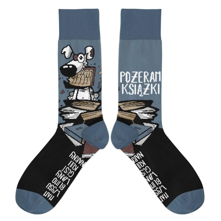 Skarpetki Pożeram książki rozm. 42/46