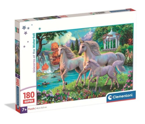 Puzzle 180 Super Unicorns, Clementoni