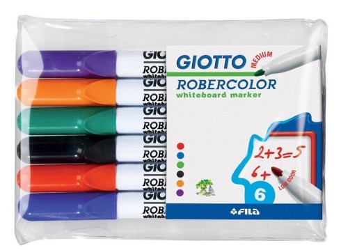 Marker suchościeralny 6 kolorów GIOTTO, Giotto