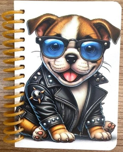 Kołonotatnik ozdobny A7/64K gładki Pies, Fresh