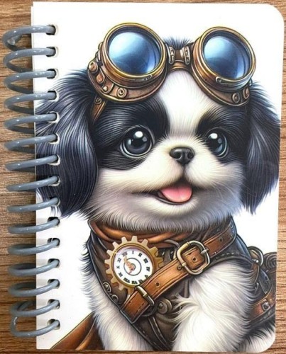 Kołonotatnik ozdobny A7/64K gładki Pies, Fresh