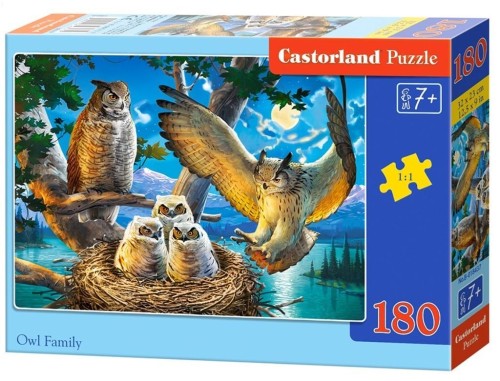 Puzzle 180 Owl Family CASTOR, Castorland