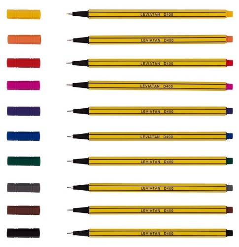 Cienkopis 10 kolorów LEVIATAN, LEVIATAN
