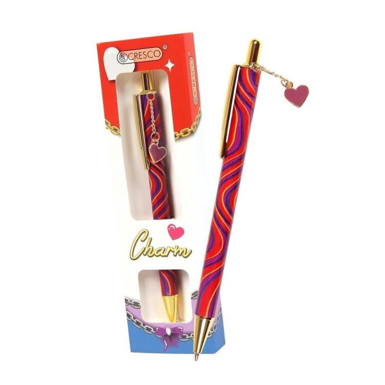Długopis Charm serce czerwone w etui, Cresco