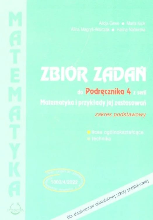 Matematyka i przykłady zast. 4 LO zbiór zadań ZP