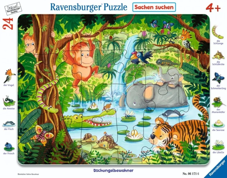 Puzzle 24 Jungle Friends Frame, Ravensburger
