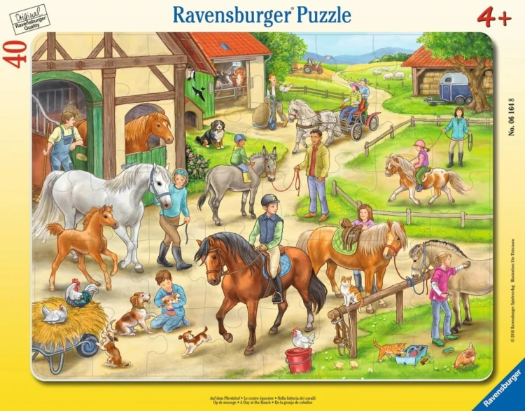 Puzzle 40 A Day at the Ranch Frame, Ravensburger