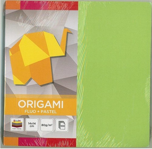 Origami 14x14cm Fluo+Pastele x 100K, INTERDRUK