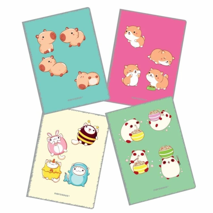 Zeszyt A4/60K kratka 80g (4szt) NARCISSUS