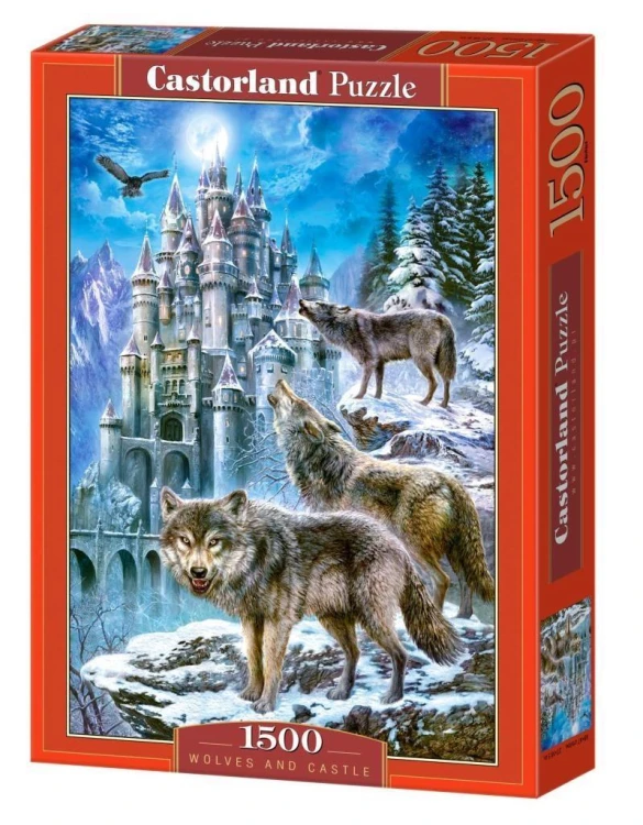 Puzzle 1500 Wilki i zamek CASTOR, Castorland