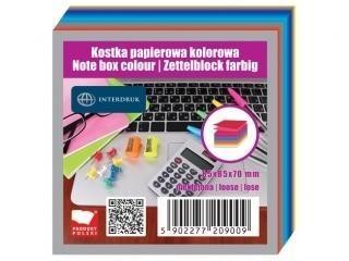 Kostka papierowa 85x85x70mm kolorowa nieklejona