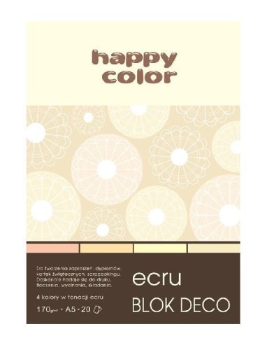 Blok A5/20K Deco Ecru 170g HAPPY COLOR, GDD