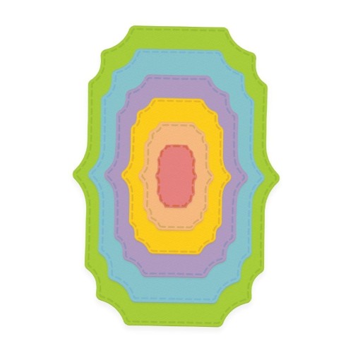 Zestaw wykrojników fantazyjne szyldy 6szt