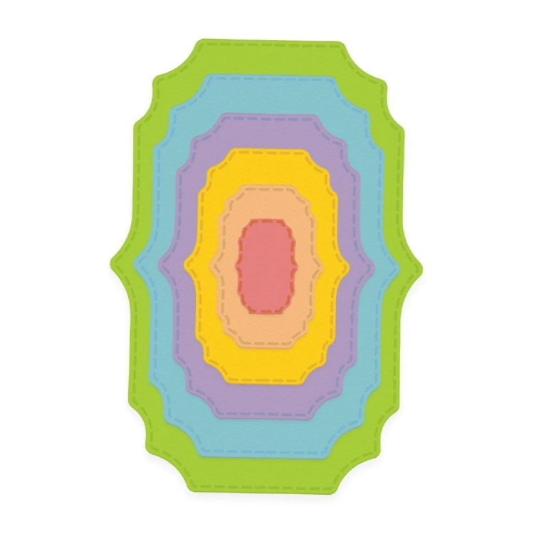 Zestaw wykrojników fantazyjne szyldy 6szt