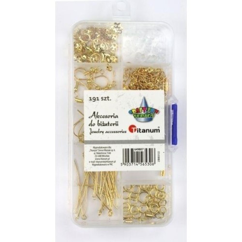 Akcesoria do biżuterii złote 191el, Titanum