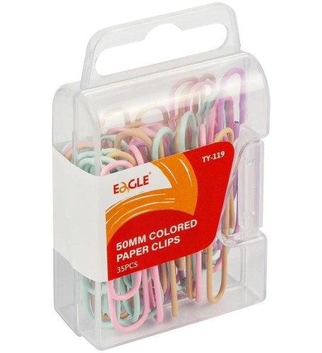 Spinacze kolorowe TY-119 35szt EAGLE, Eagle