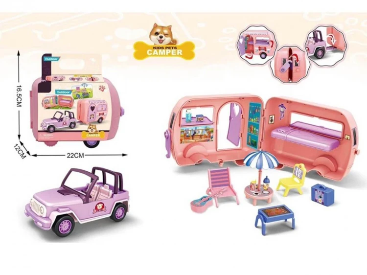 Auto z przyczepą play pocket 22x12x16,5cm, Madej