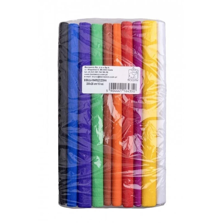 Bibuła marszczona 200x25cm 10 kolorów, Beniamin