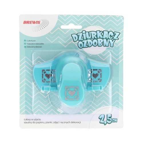 Dziurkacz ozdobny brzegowy - Serce 2,5cm, Brewis