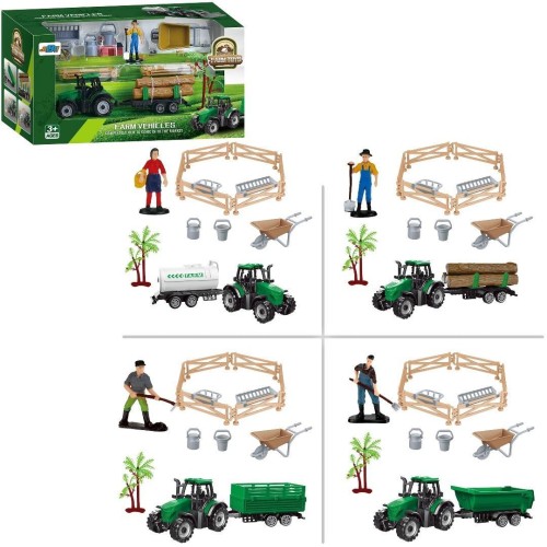 Zestaw farma traktor z akcesoriami, Trifox