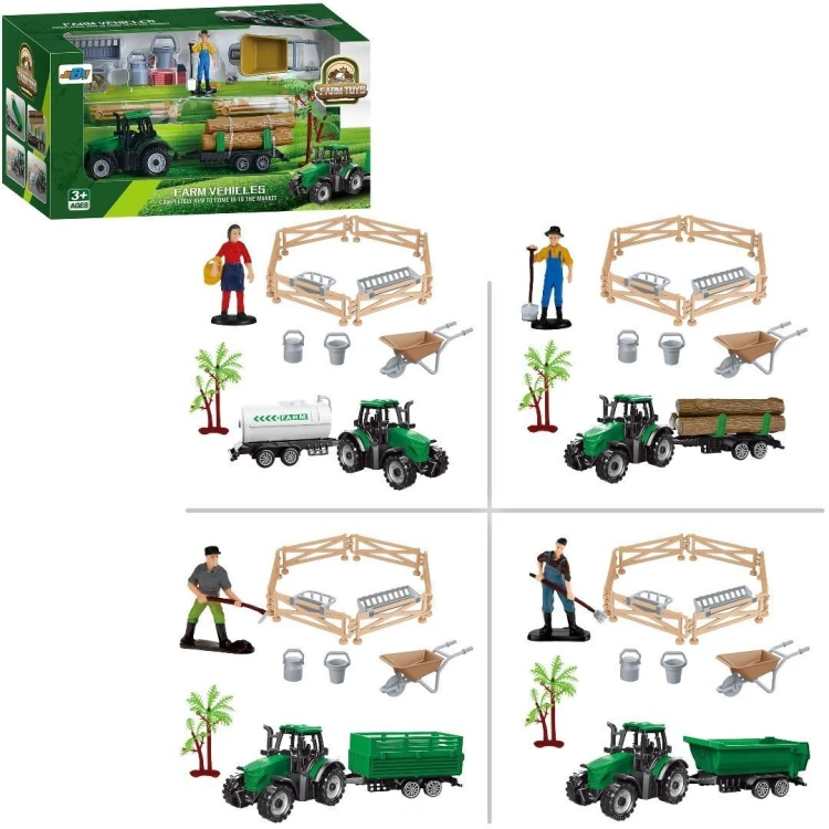 Zestaw farma traktor z akcesoriami, Trifox