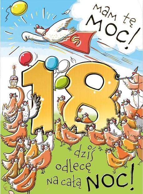 Karnet A4 18 urodziny - Mam tę moc