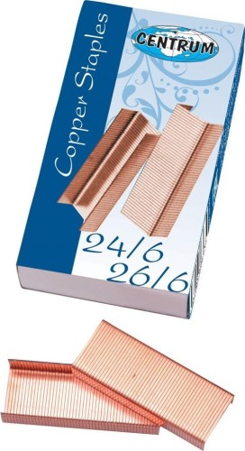 Zszywki miedziane 24/6 1000szt, Centrum