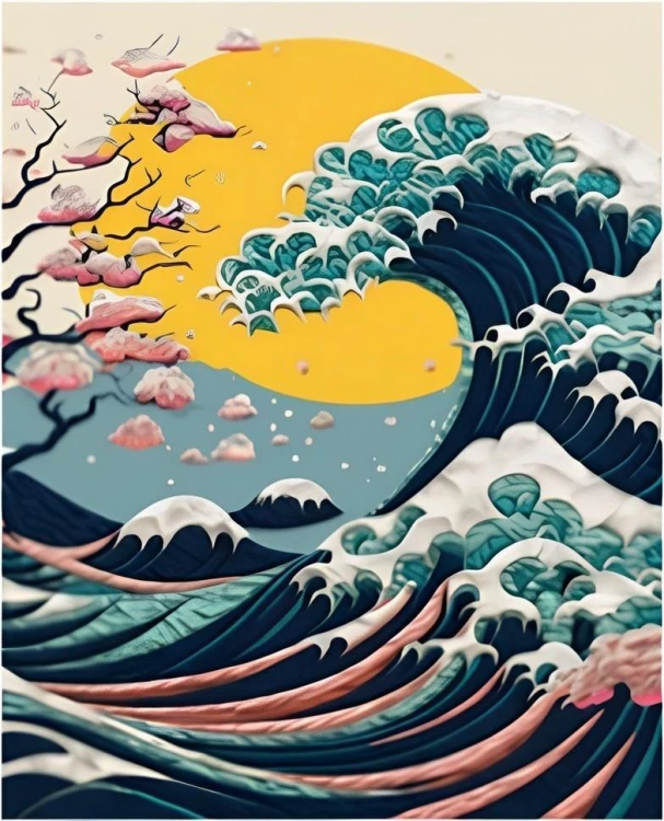 Zestaw do wyklejania plasteliną - Duża fala