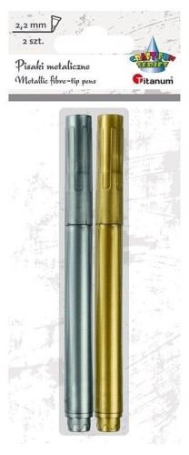 Pisak metaliczny złoty + srebrny, Titanum