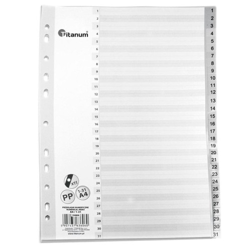 Przekładki A4 1-31, Titanum