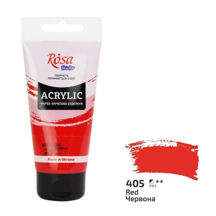 Farba akrylowa red 405 75ml, Rosa