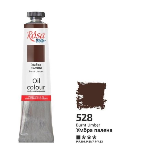 Farba olejna burnt umber 528 45ml, Rosa