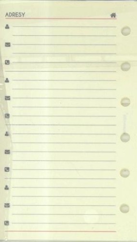 Wkład do organizera MEM/K Adresy ANTRA, Antra