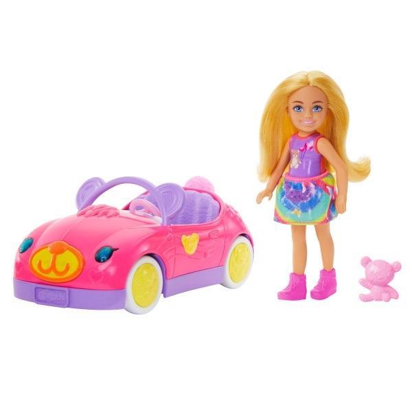 Barbie Chelsea i misiowy pojazd HXN05, Mattel