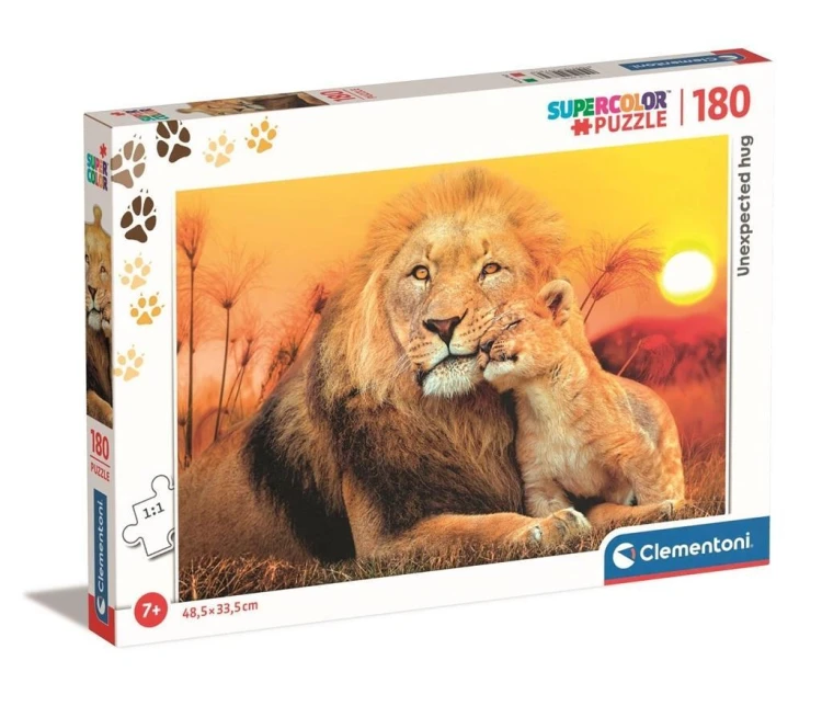 Puzzle 180 Super Kolor Unexpected hug, Clementoni