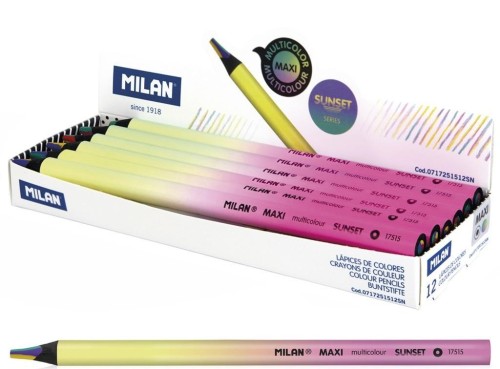 Kredki Sunset Multicolor Maxi (12szt) MILAN, MILAN