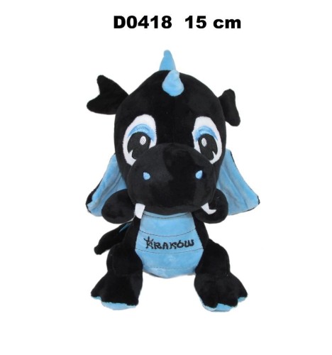 Smok Kraków czarny niebieski 15cm, Sun-Day
